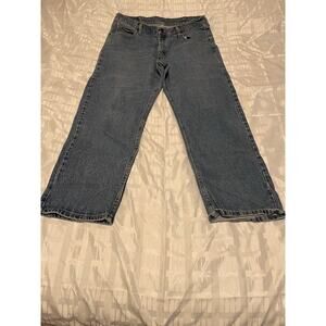 Wrangler Blue Jeans Men’s 36x30 Relaxed Fit Flex Cowboy Cut Denim Western